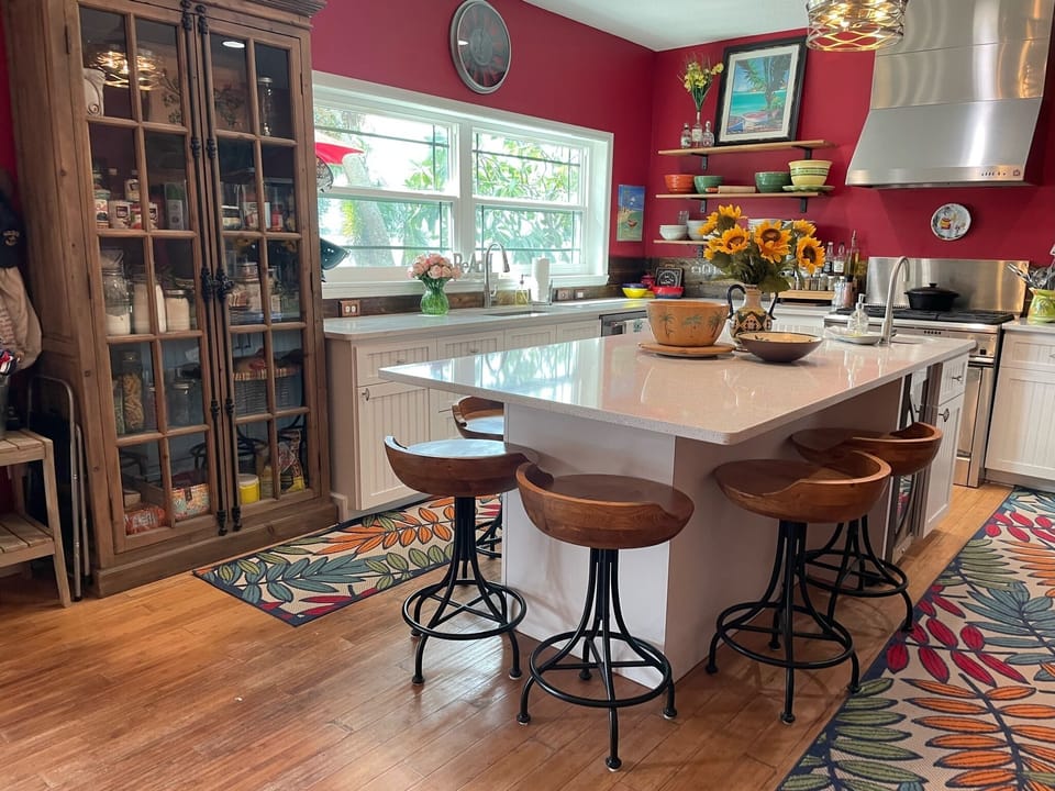 The well equipped kitchen has everything you will need to enjoy preparing meals.