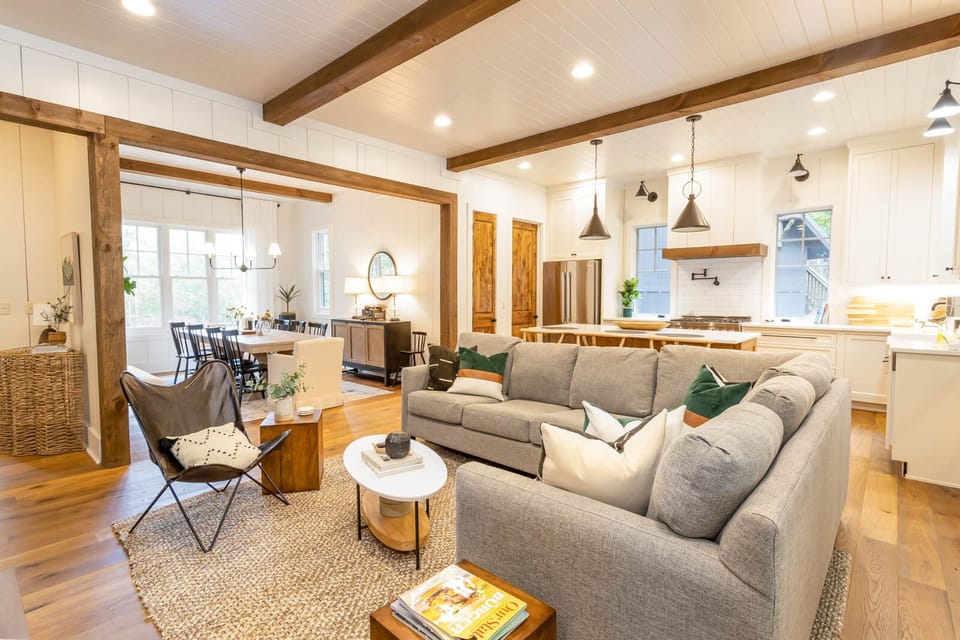 Living Room, Kitchen and Dining Area