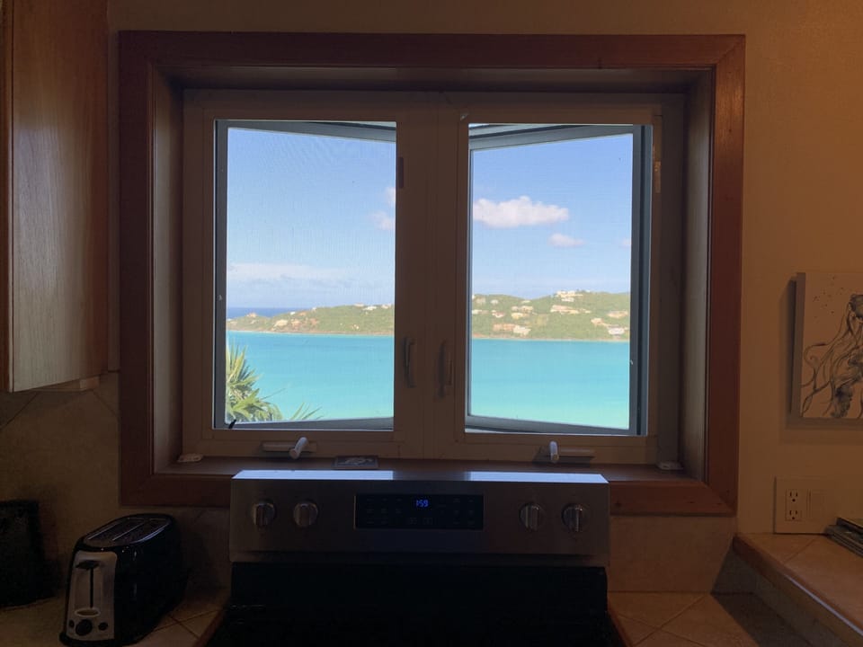 Ocean view from the kitchen