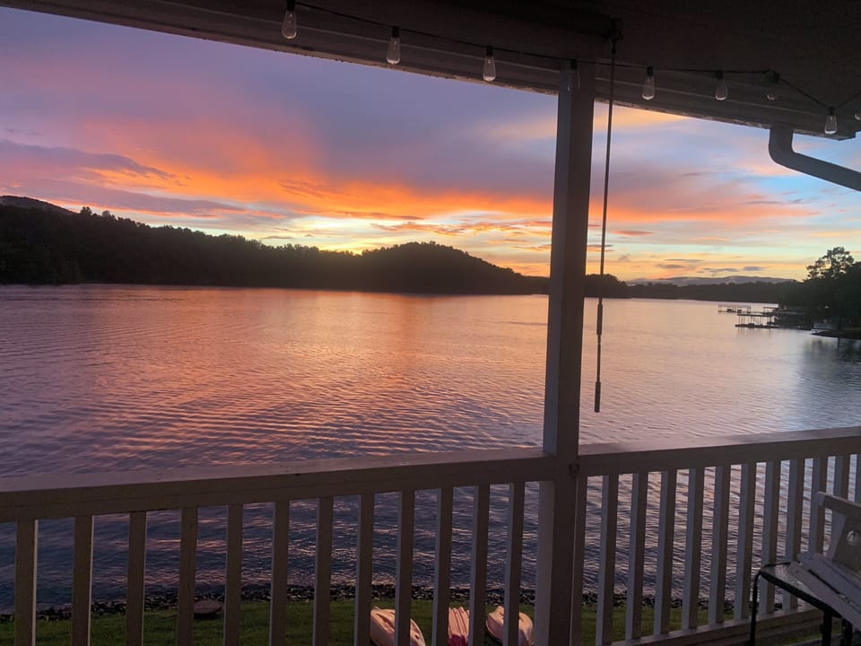 Vibrant sunsets from the porch