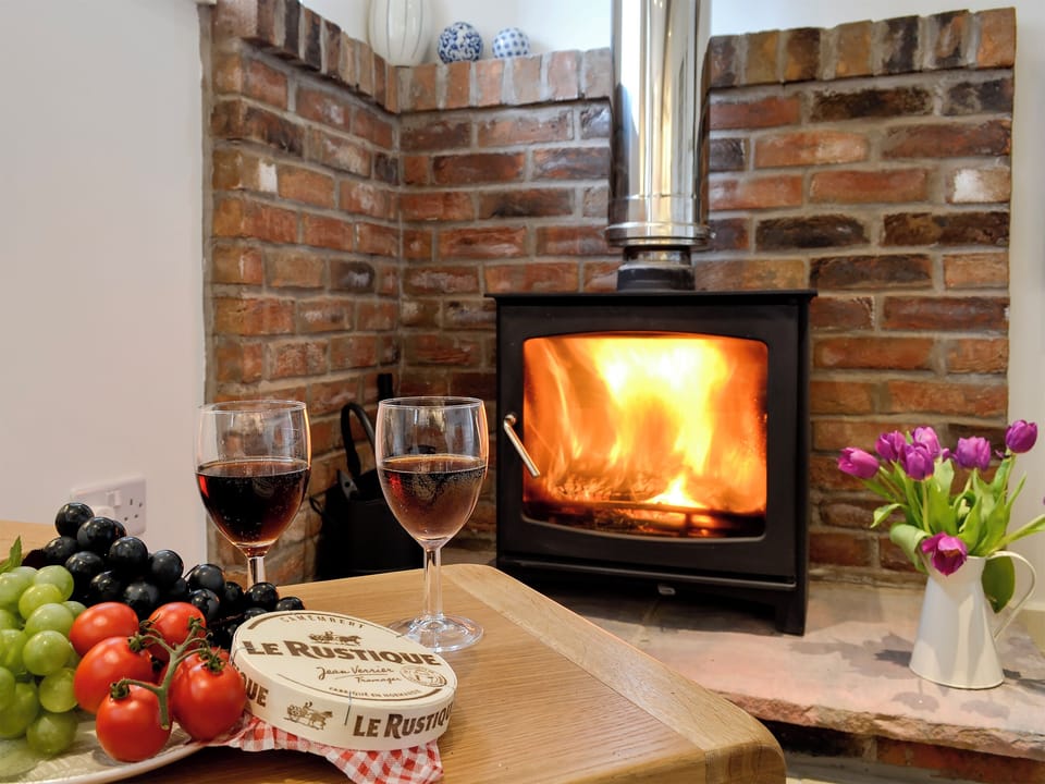 Cosy wood burner | Farmhouse Cottage - Wallace Lane Farm Cottages, Brocklebank, near Caldbeck and Uldale