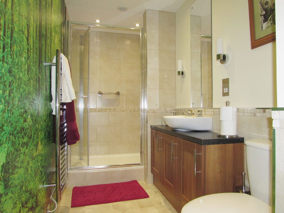 Well decorated shower room with heated towel rail | Sedge Lodge - Wood Fen Lodges, Little Downham, near Ely