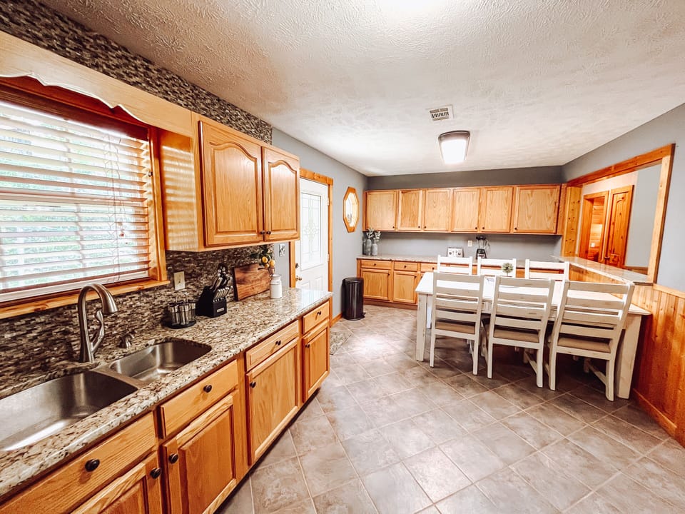 Kitchen leading into the dining room