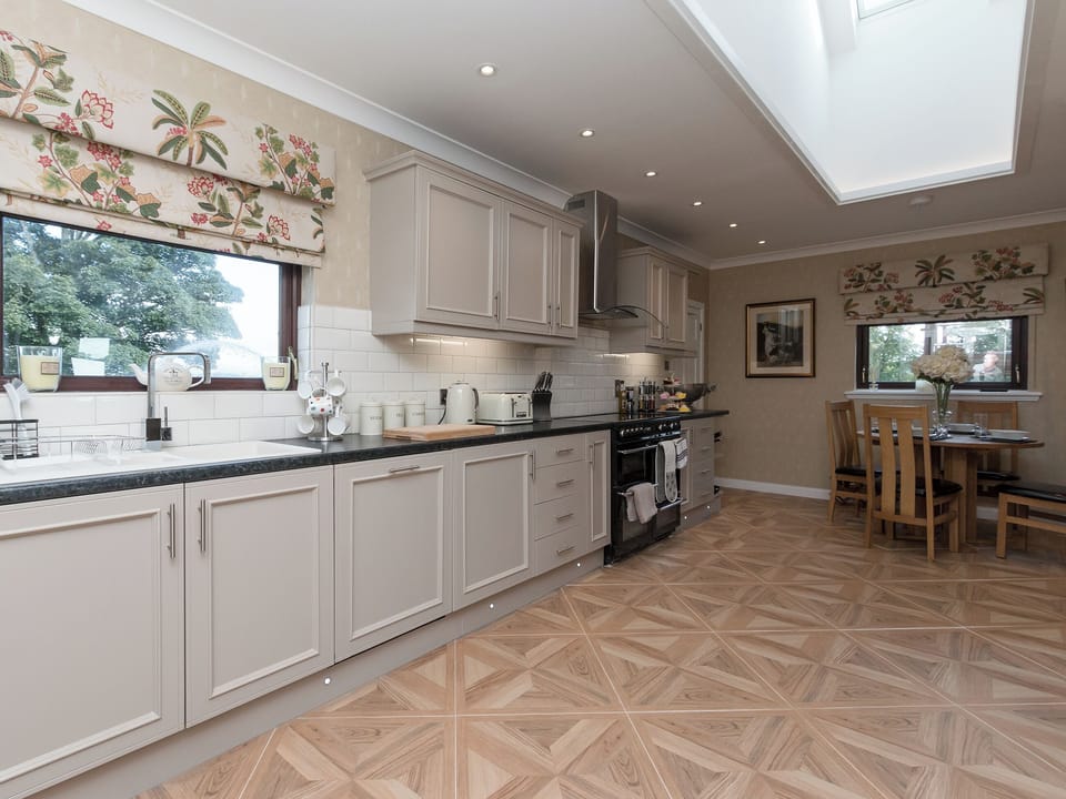 Kitchen with dining area | Hillend Farm House - Hillend, Dalry