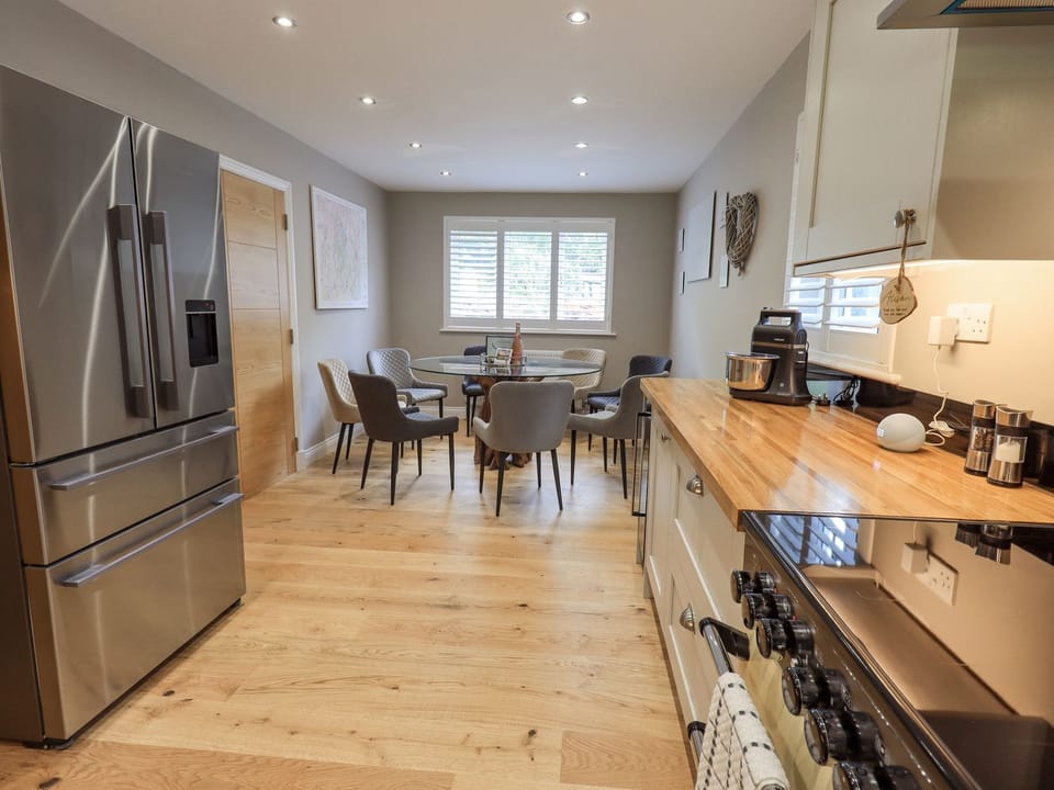 Large dining kitchen seats 8 (we also have a high chair)