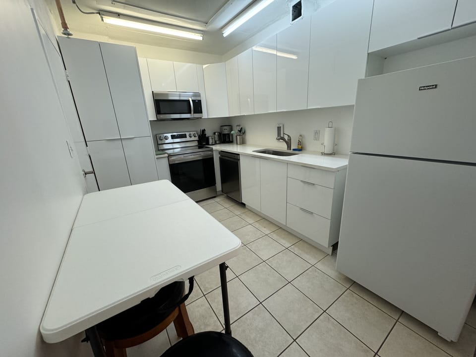 Coffee table with chairs in the kitchen 
