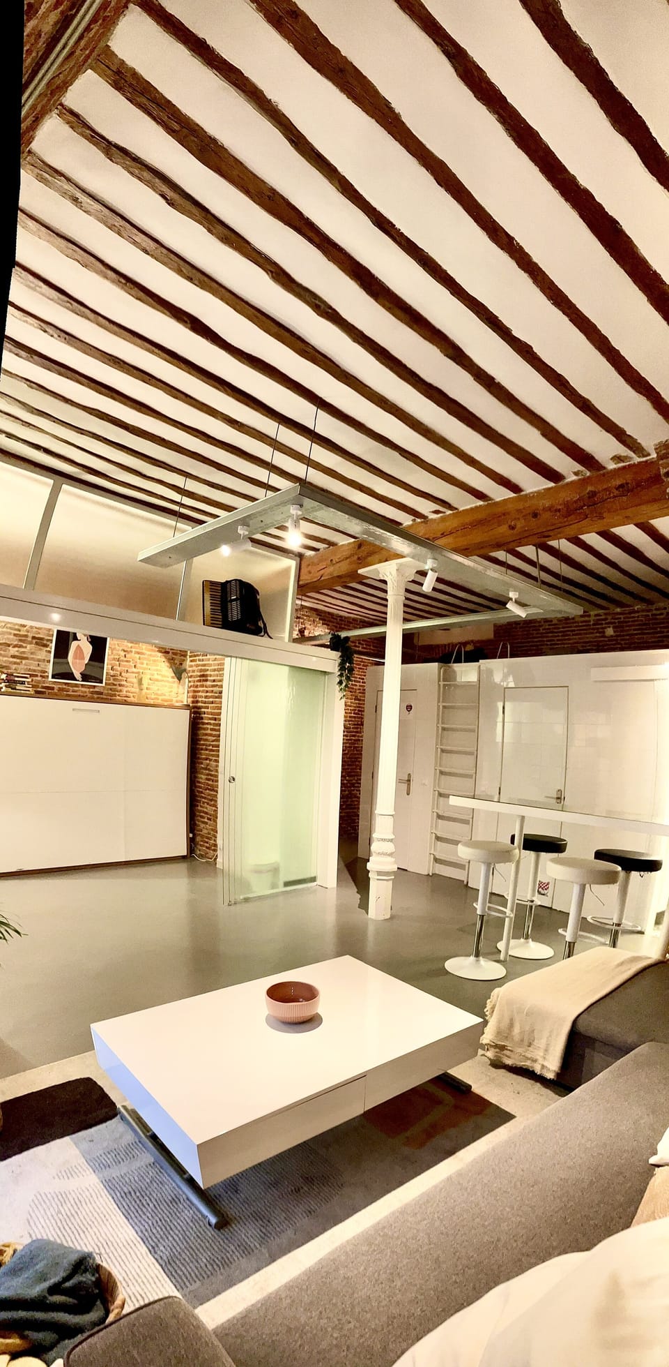 Red brick loft sleeps 6-8 Lavapies Heart Apartment in Madrid