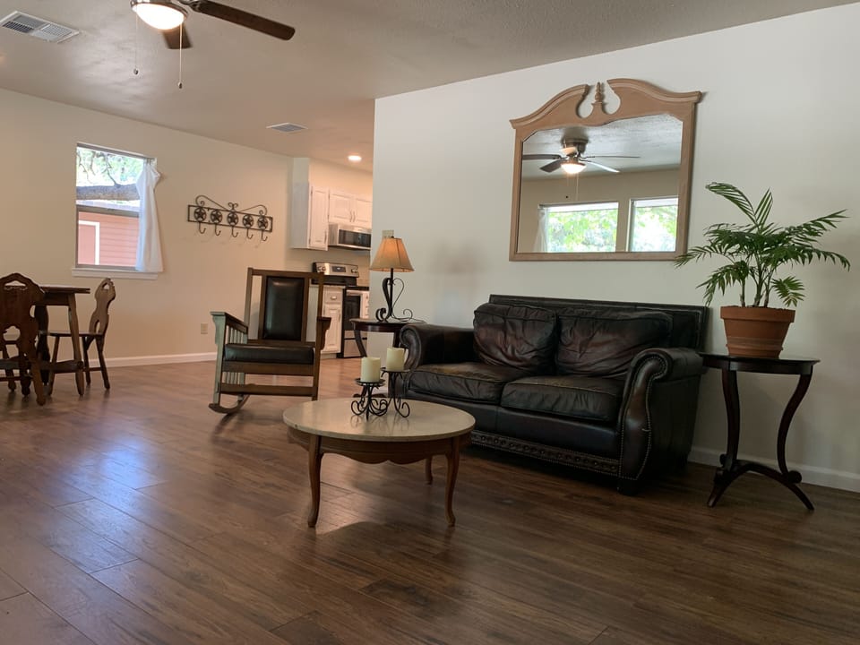 Clean leather seating.