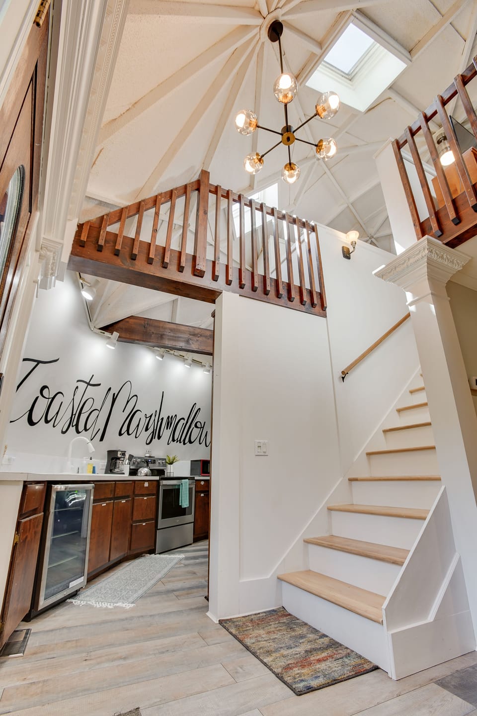 Stairway leading to the upstairs area in the dome!