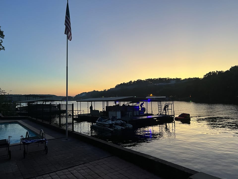 View of the cove at dusk