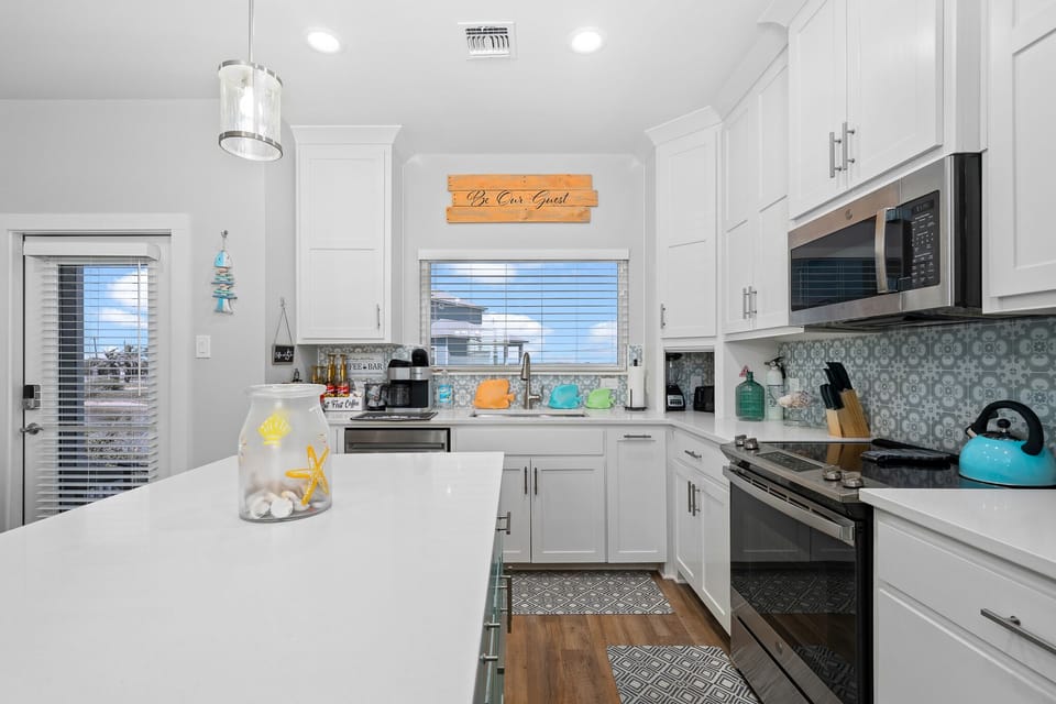 Kitchen with pond view!