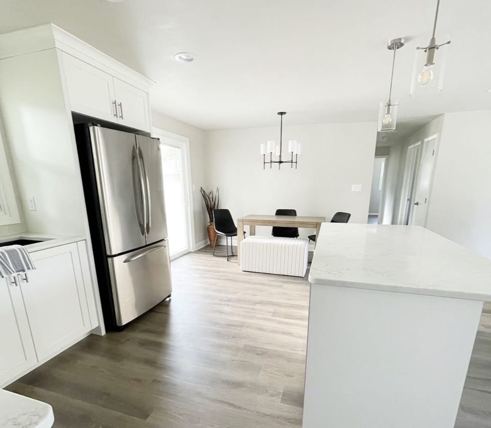 Large kitchen island for entertaining or food prep
