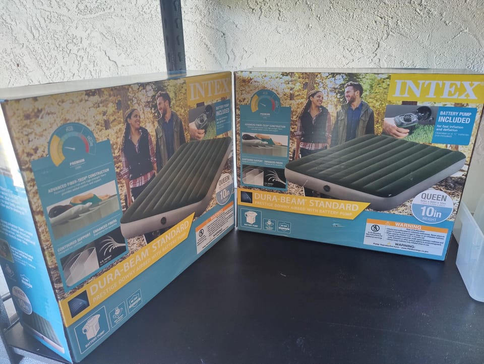 2 Additional inflatable Mattresses