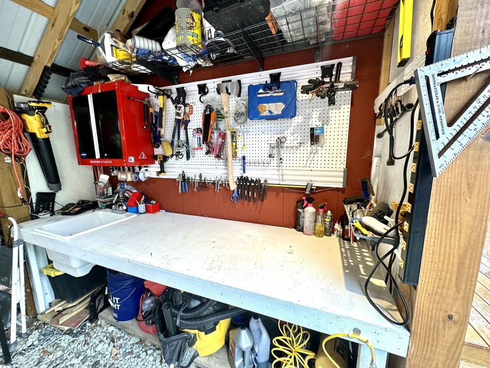 Feel free to use Gareth’s work bench. 