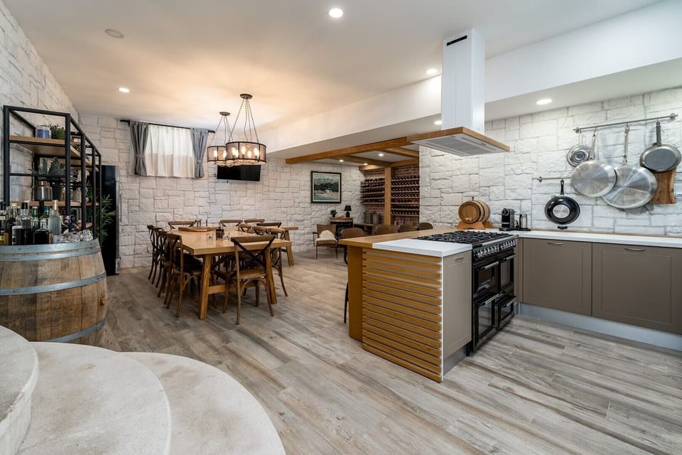 Well-designed wine cellar where you can spend time with your friends or family is something special that Villa Neven offers.