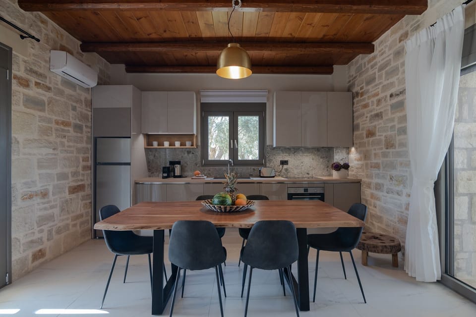 Fully equipped kitchen of Fantastic 145sq.m. villa,Huge private pool,Garden,Plants,Near beach & taverns,Rethymno,Crete