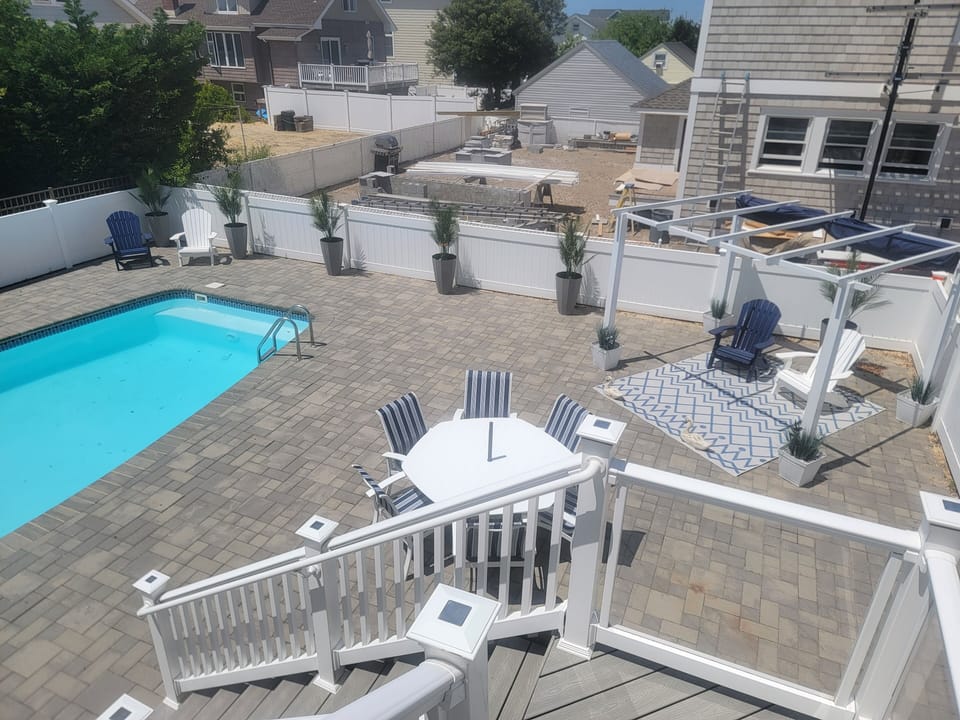 Additional out door dining table for 6.  Picnic table also on this level