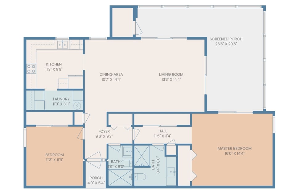 Floor plan of condo
