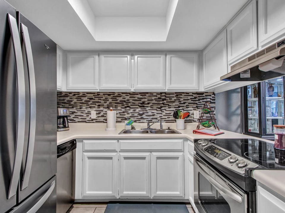 Plenty of storage dishes, pots, and pans. 
