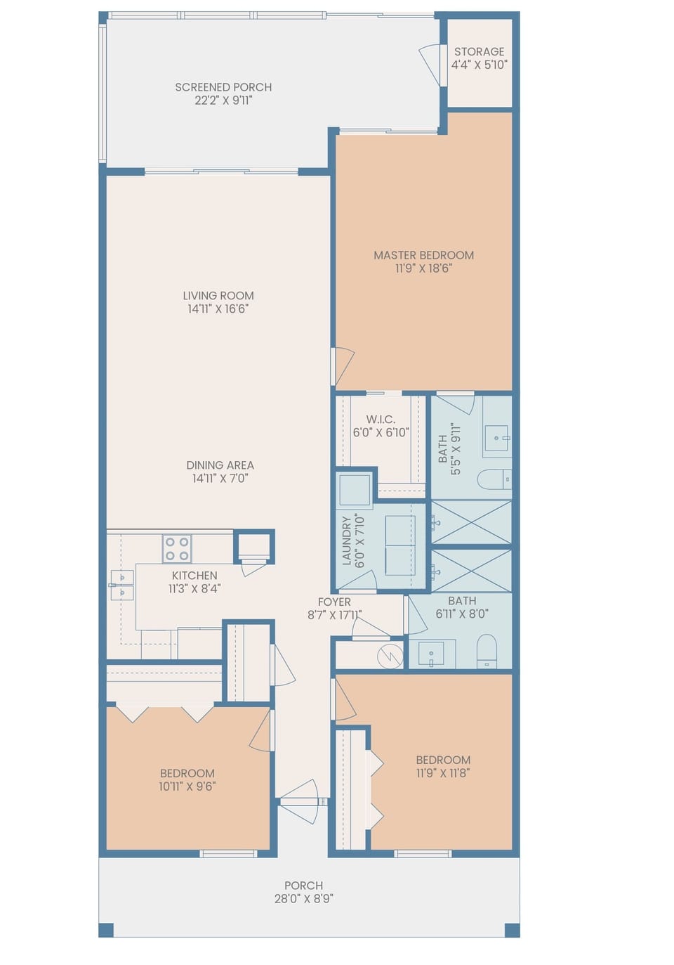 Floor plan of the condo