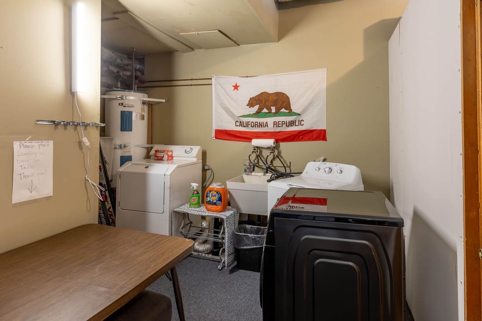 Tahoe laundry has 2 washers and dryers