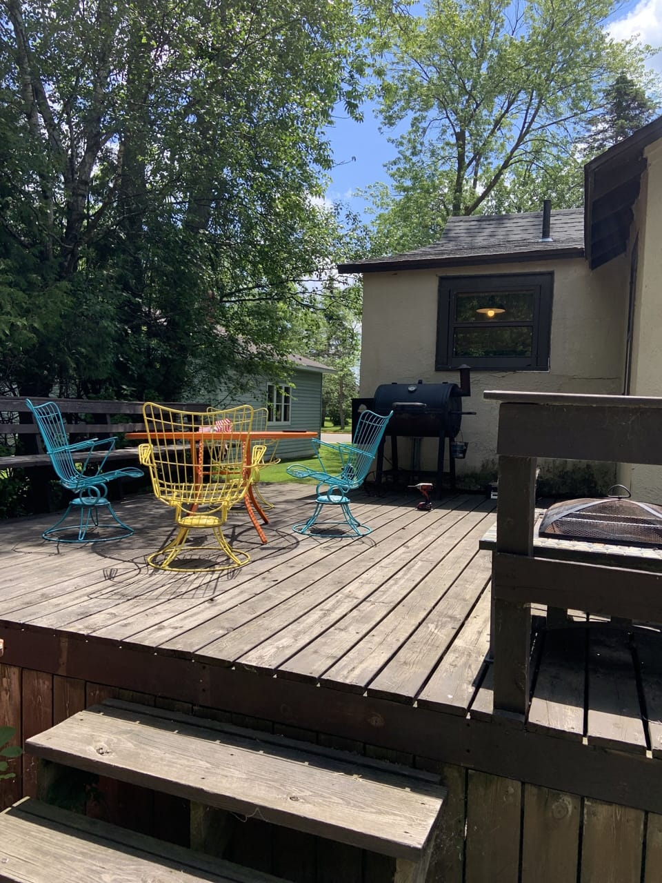 deck with smoker grill 