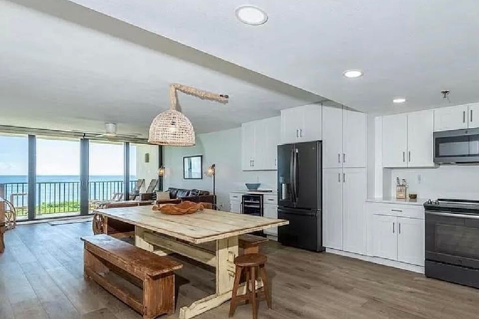 Large table for family meal or game time