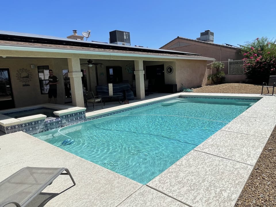 Enjoy this large pool