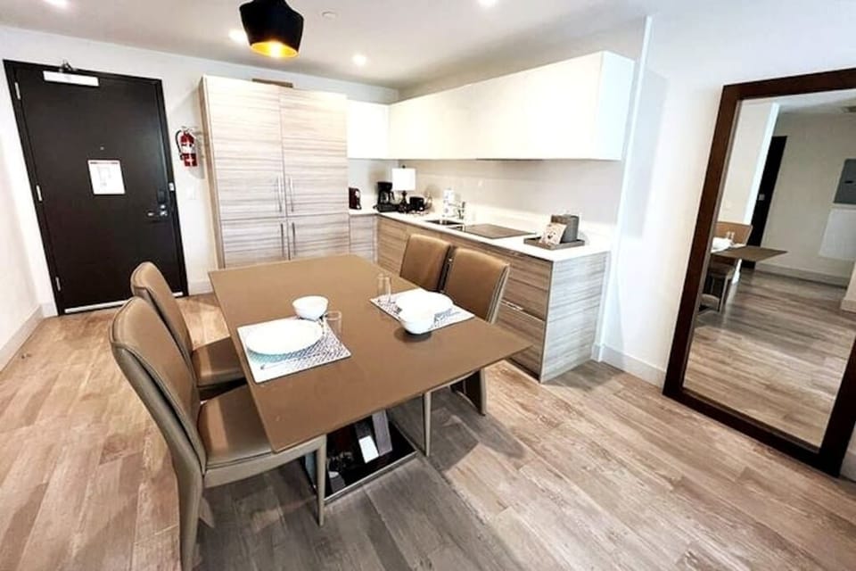 Open concept kitchen.