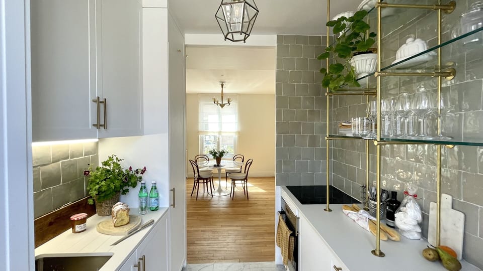kitchen - dining room view