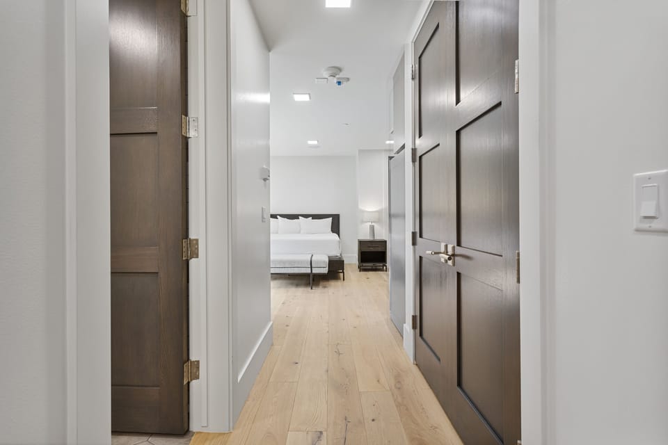 Indoors, Lamp, Floor, Bed, Furniture