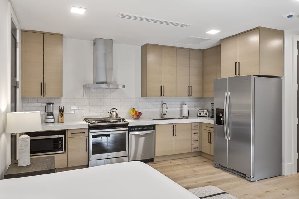 Indoors, Kitchen, Refrigerator, Microwave, Oven