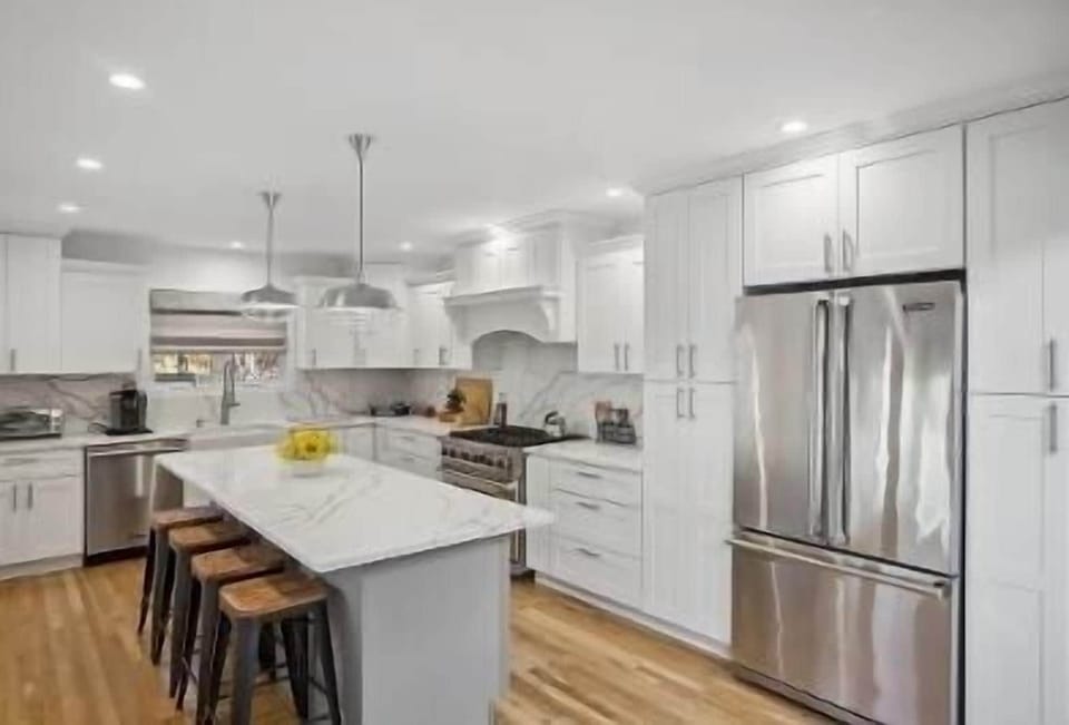 Fully Stocked  Extra Large Full Size Chefs Kitchen ,Large Kitchen Island.