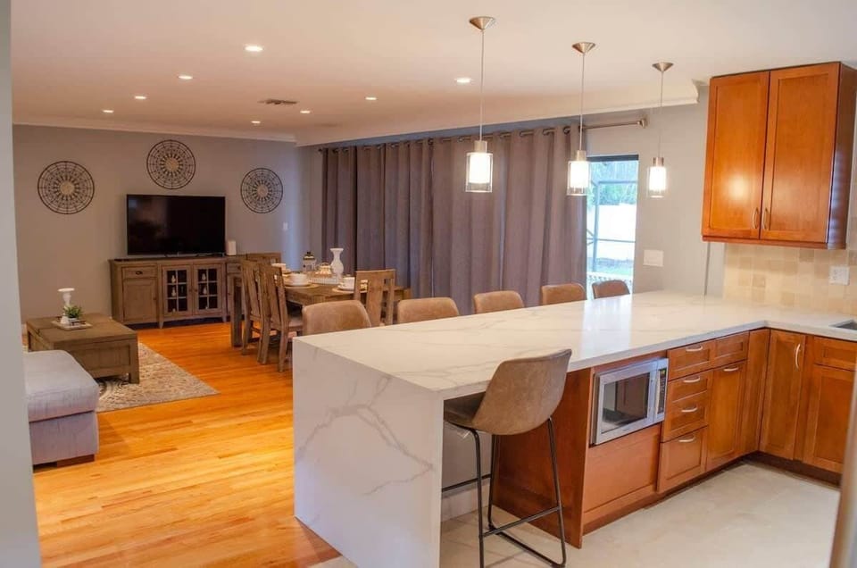 Spacious open space living room