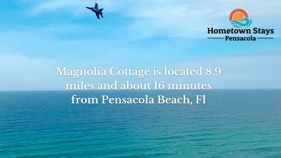 Magnolia Cottage is located 8.9 miles and about 16 minutes from Pensacola Beach, Fl