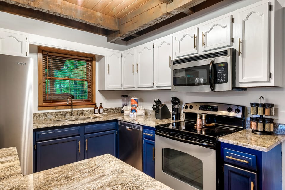 Love to cook? Fully stocked kitchen for all your cooking needs.