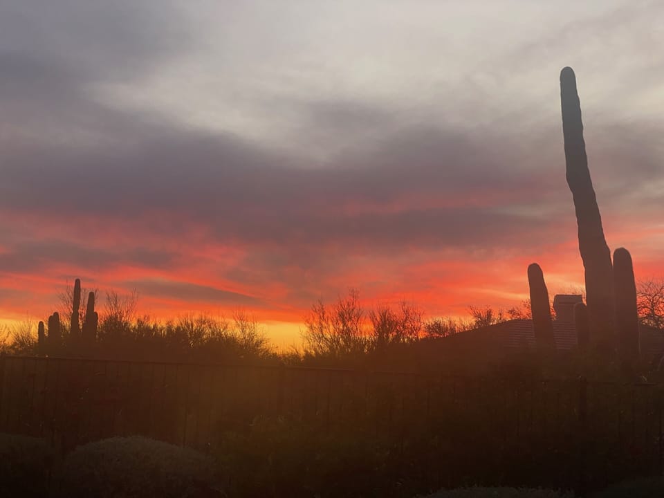Desert Sunset views from the backyard