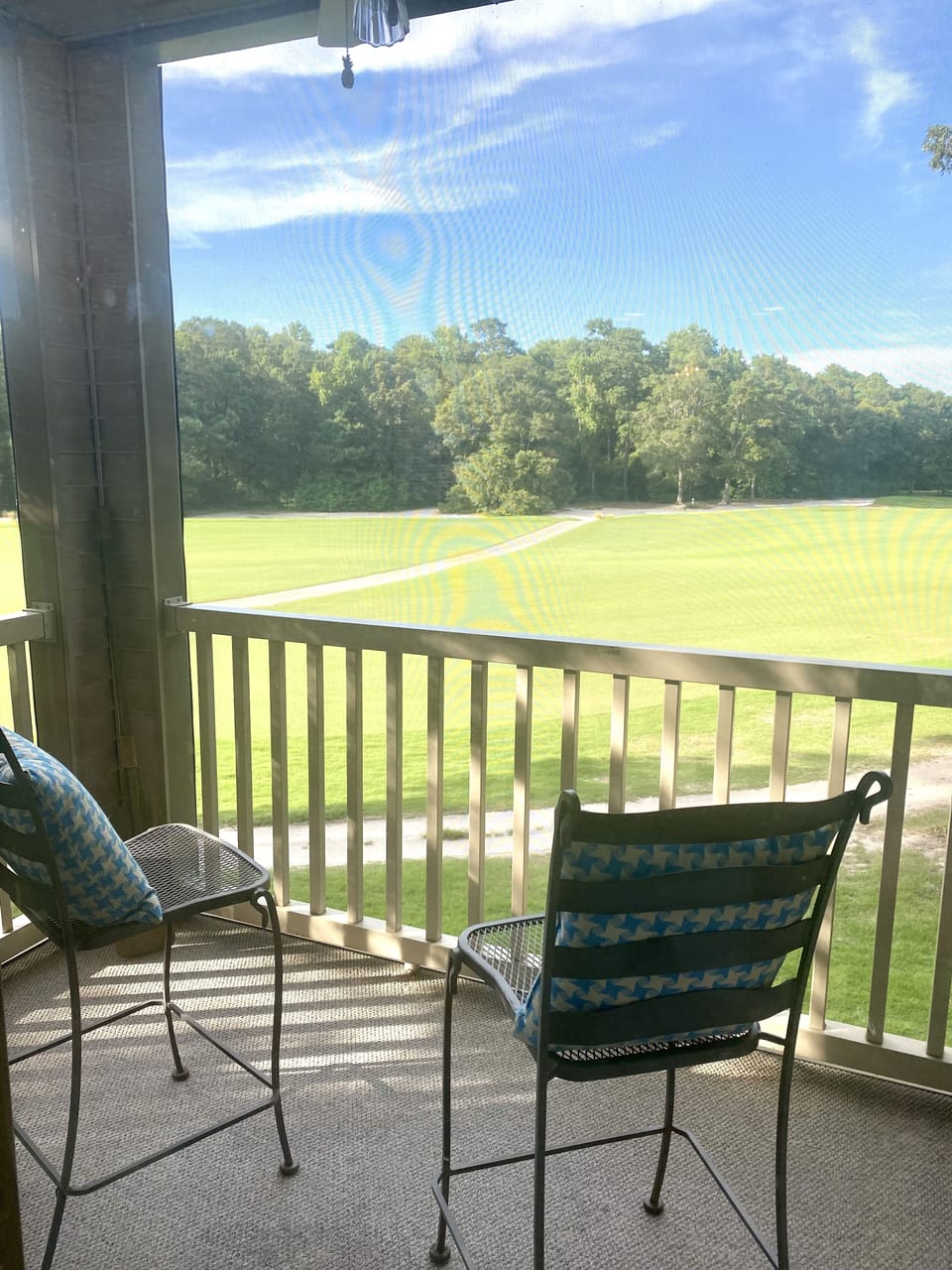Screened in porch with a view 