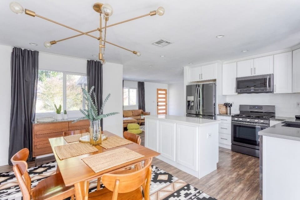 mid century modern dining area