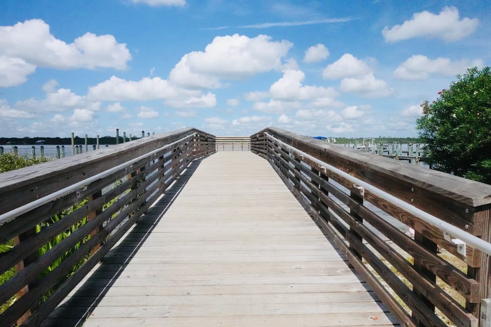 Fishing peer on Halifax River, just 1/4 mile walk or drive with kayak launch