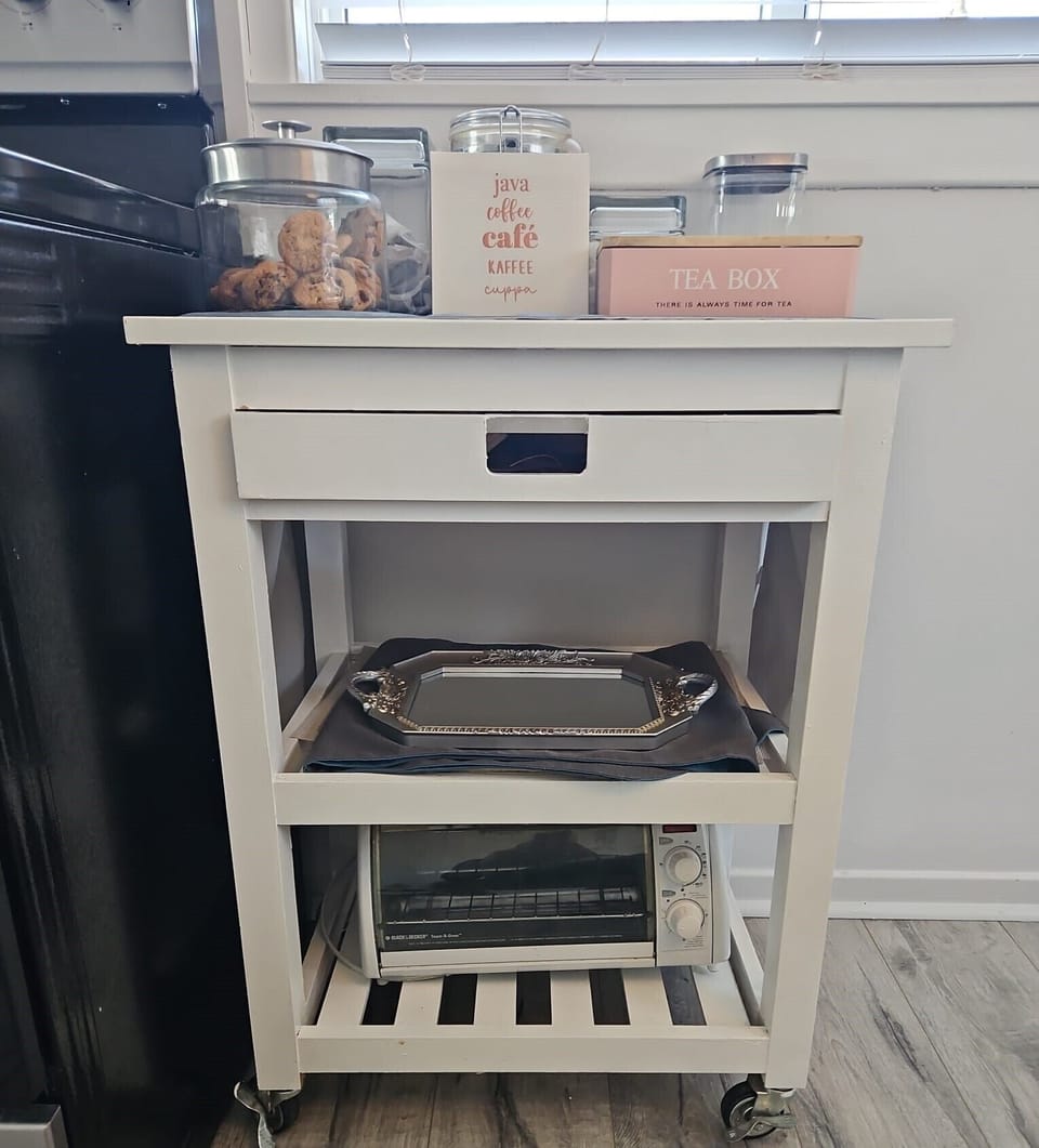 Coffee Station! We provide tea/coffee supplies and complementary cookies!!