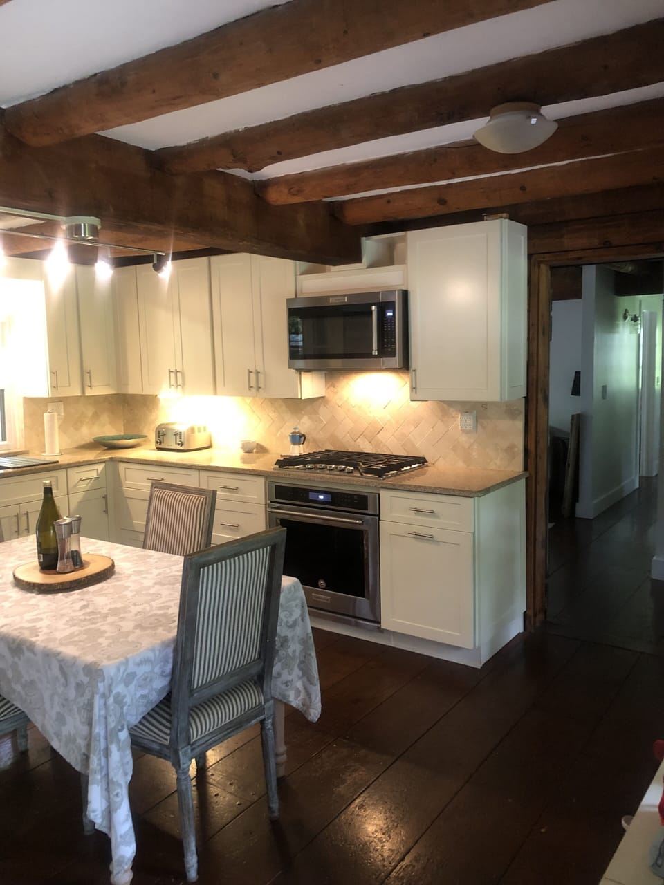 Kitchen looking into living rooms