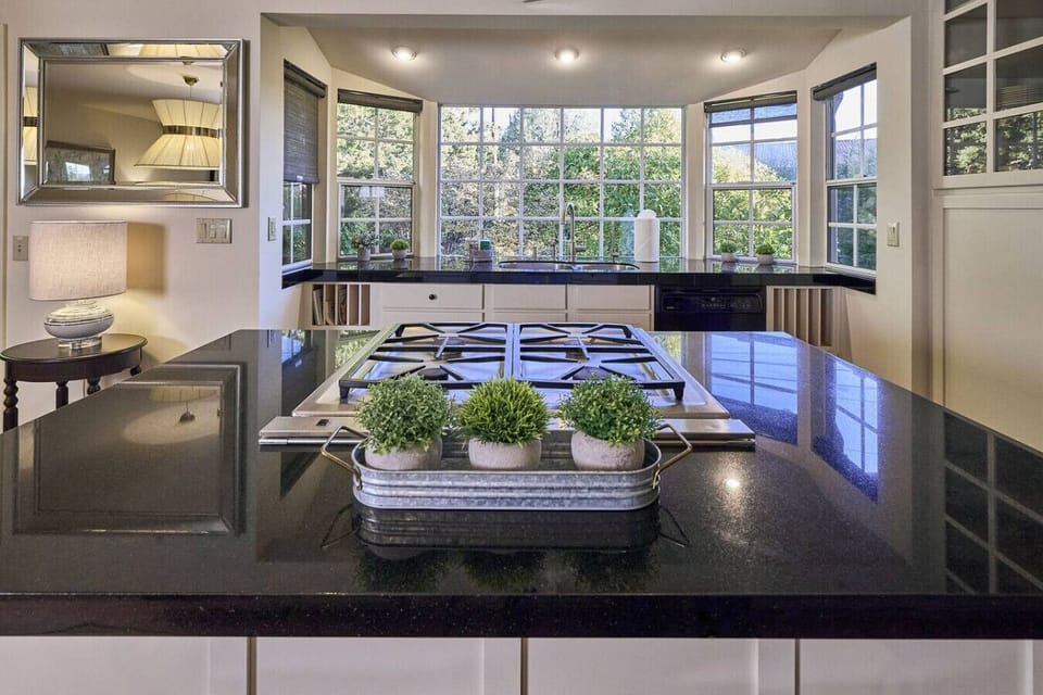 Kitchen with natural gas cook top
