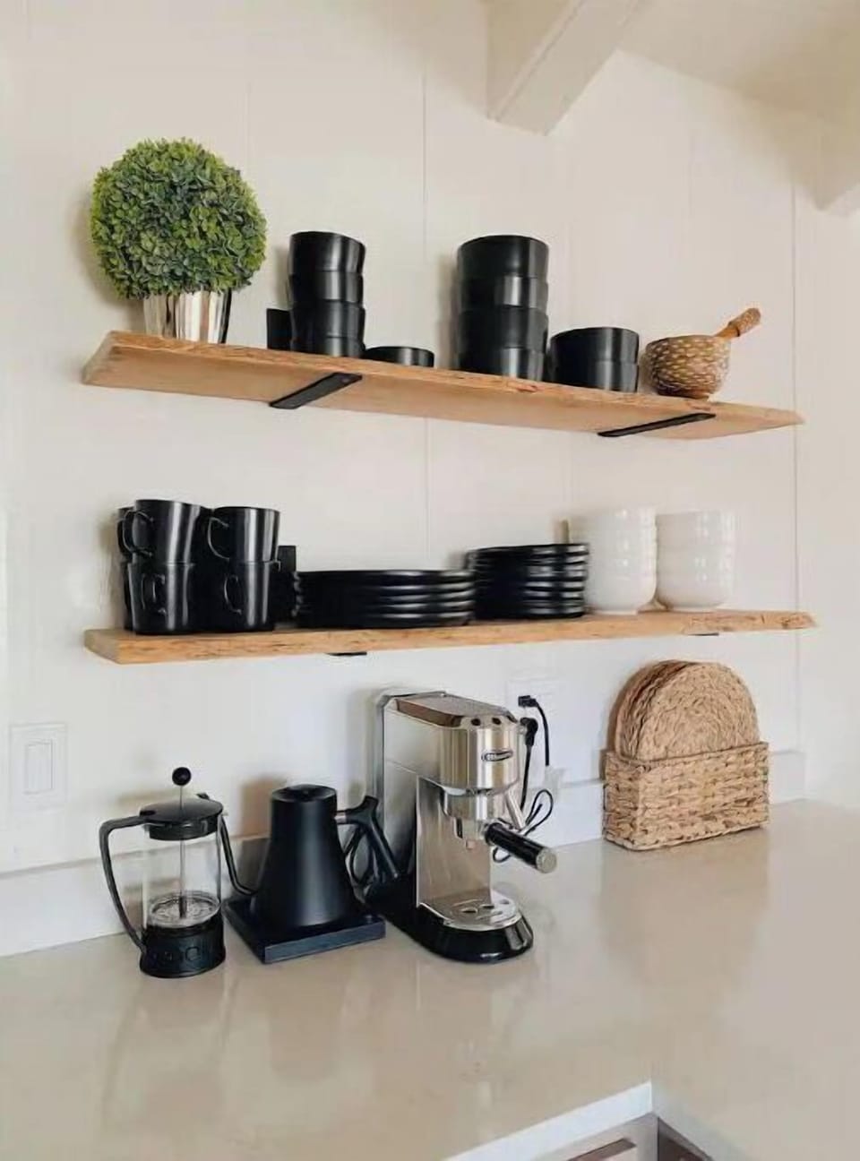 Many ways to enjoy your coffee: espresso machine, French press, or pour over