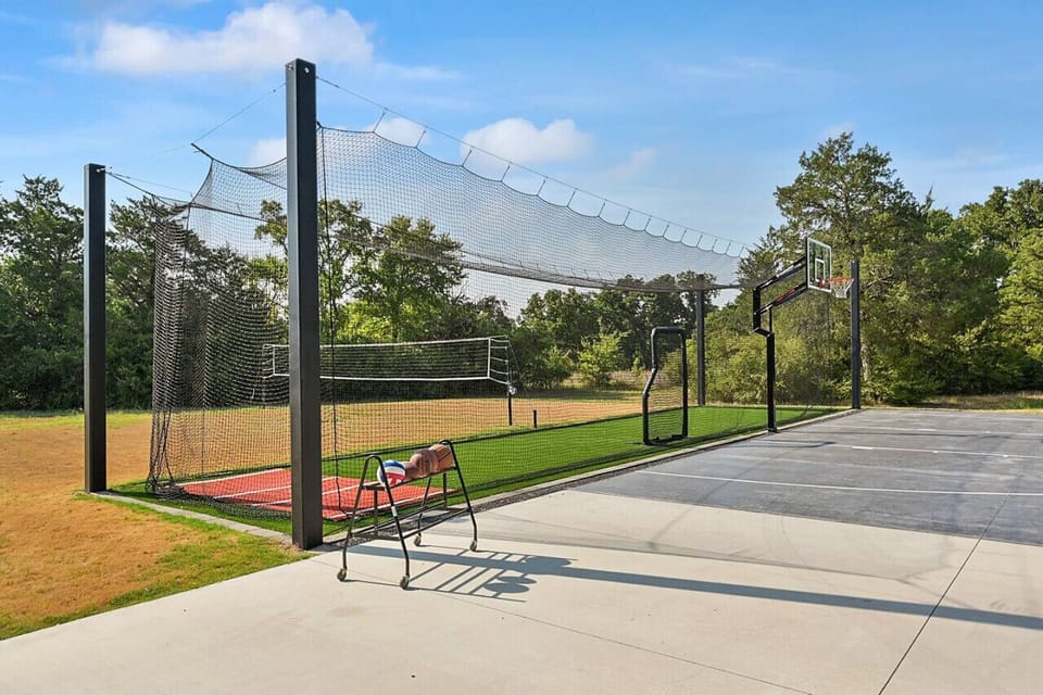 Basketball not your thing? No problem! Try your luck in the batting cage, or challenge your friends to a game of volleyball!