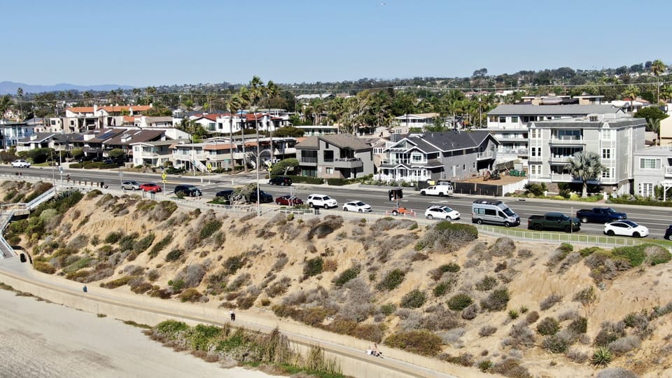 Located across the street from the beach