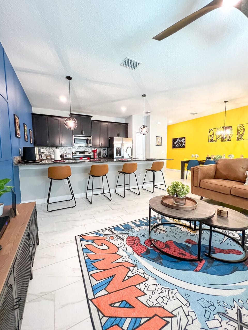  Lively Avengers themed living area!