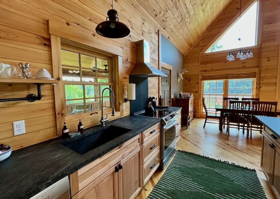 kitchen and dining room