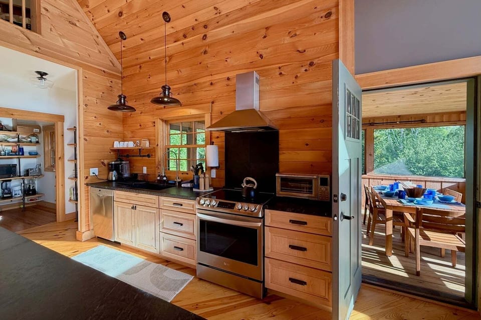 kitchen with full pantry