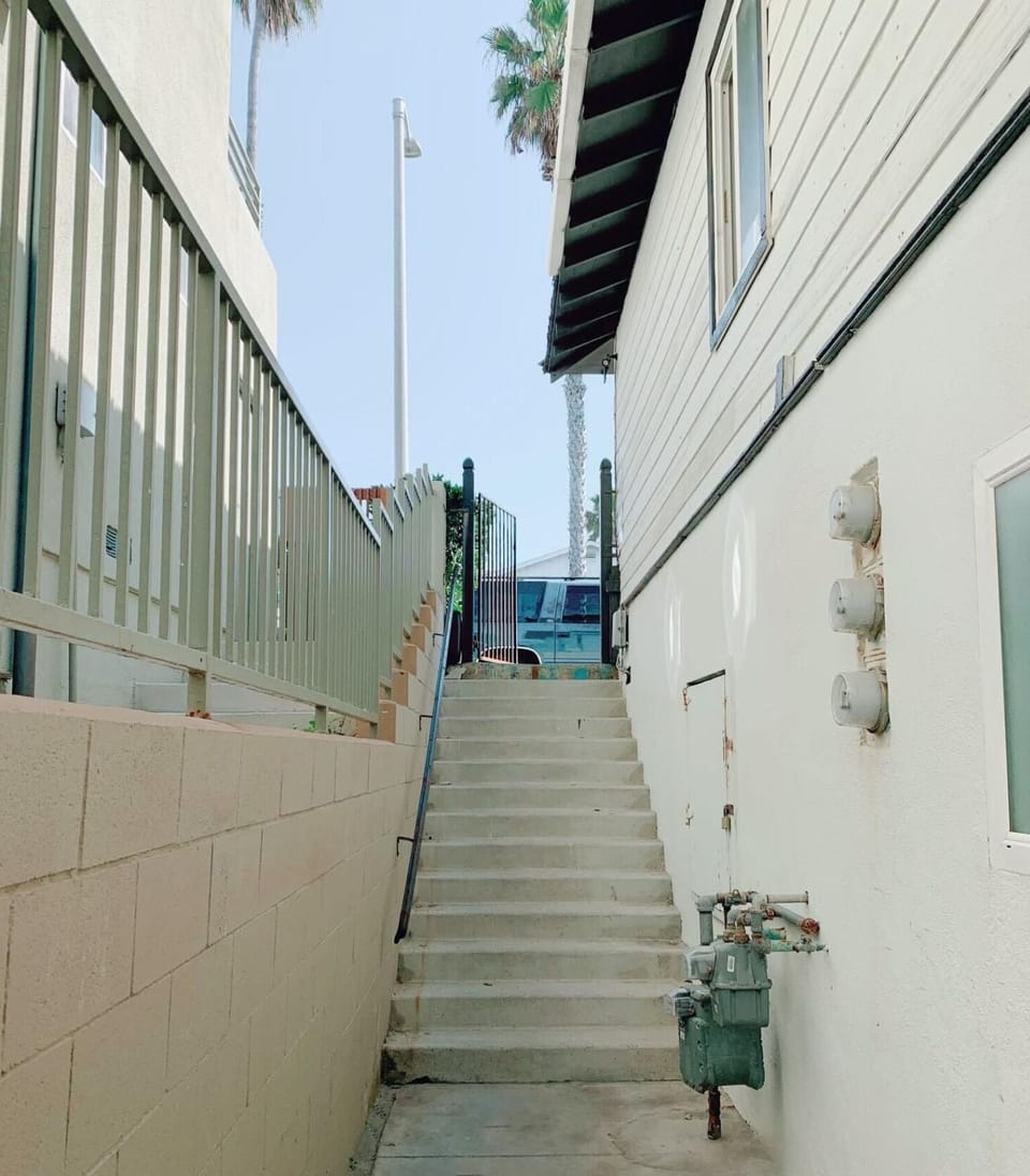 Stairs Down to Entry